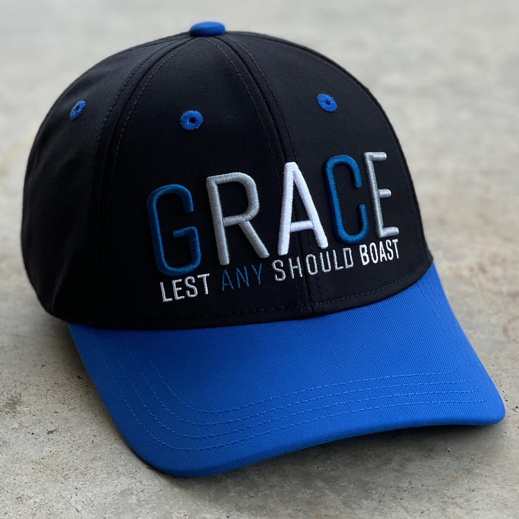 GRACE BASEBALL CAP (BLACK & BLUE) - Kingdom & Will