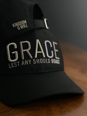 GRACE BASEBALL CAP (BLACK & MULTI-GRAIN) - Kingdom & Will