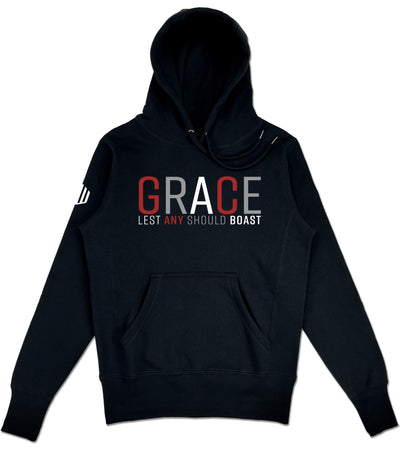 Grace Elevated Hoodie (Black & Red) - Kingdom & Will