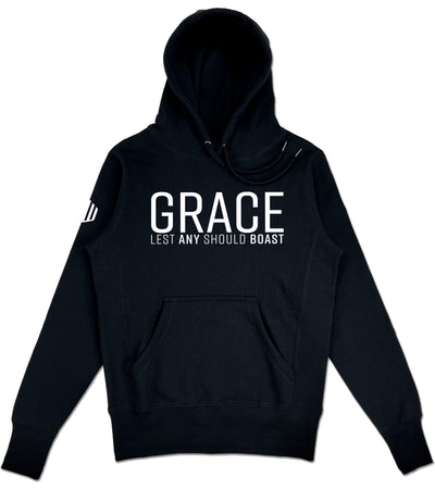 Grace Elevated Hoodie (Black & White) - Kingdom & Will