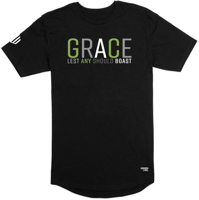 Grace Long Body T-Shirt (Black & Green) - Kingdom & Will