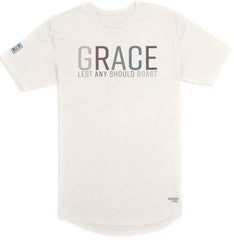 Grace Long Body T-Shirt (Bone & Multi-Grain) - Kingdom & Will