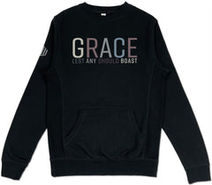 Grace Pocket Sweatshirt (Black & Multi-Grain) - Kingdom & Will