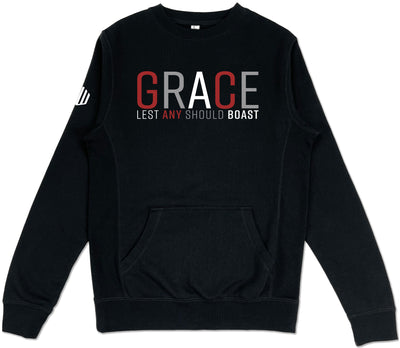 Grace Pocket Sweatshirt (Black & Red) - Kingdom & Will