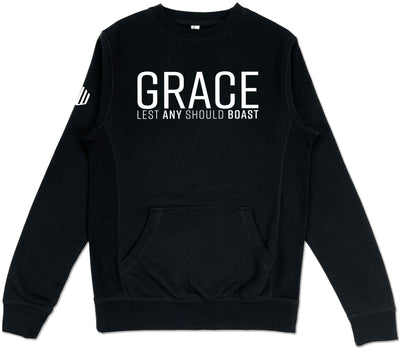 Grace Pocket Sweatshirt (Black & White) - Kingdom & Will