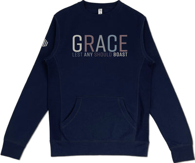 Grace Pocket Sweatshirt (Navy & Multi-Grain) - Kingdom & Will