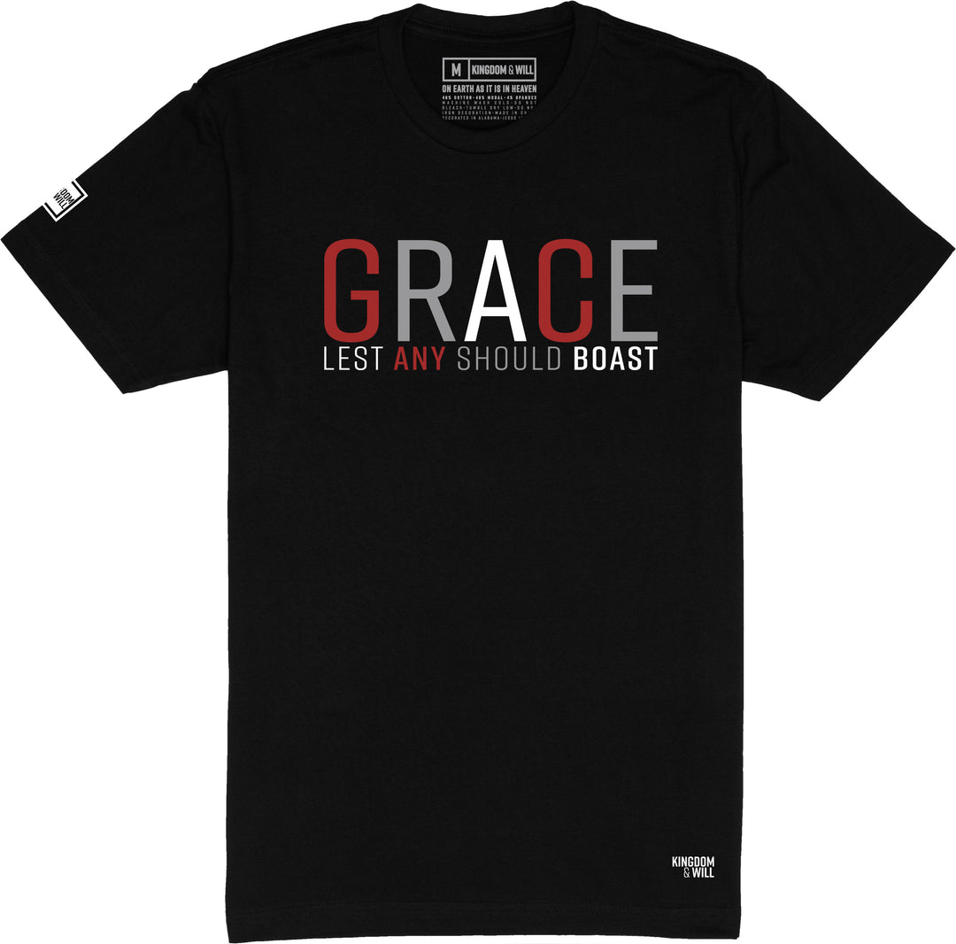 Grace T-Shirt (Black & Red) - Kingdom & Will