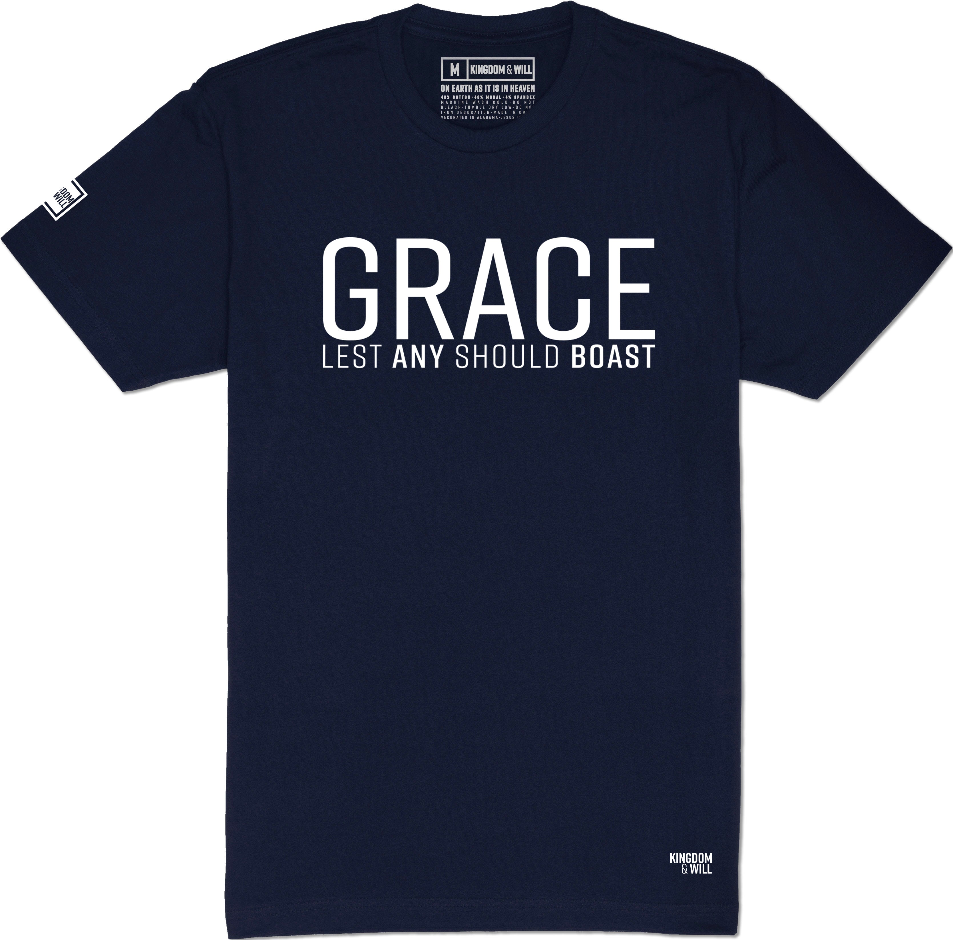 Grace T-Shirt (Navy & White) – Kingdom & Will