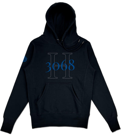 H3068 Elevated Hoodie (Black & Blue) - Kingdom & Will