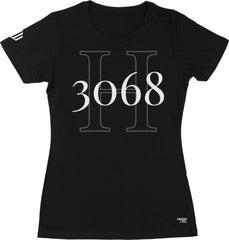 H3068 Ladies' T-Shirt (Black & White) - Kingdom & Will