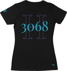 H3068 Ladies' T-Shirt (Black & Wildberry) - Kingdom & Will