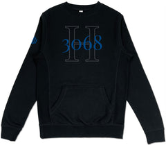 H3068 Pocket Sweatshirt (Black & Blue) - Kingdom & Will