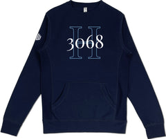 H3068 Pocket Sweatshirt (Navy & Sky Blue)
