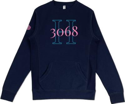 H3068 Pocket Sweatshirt (Navy & Flamingo) - Kingdom & Will