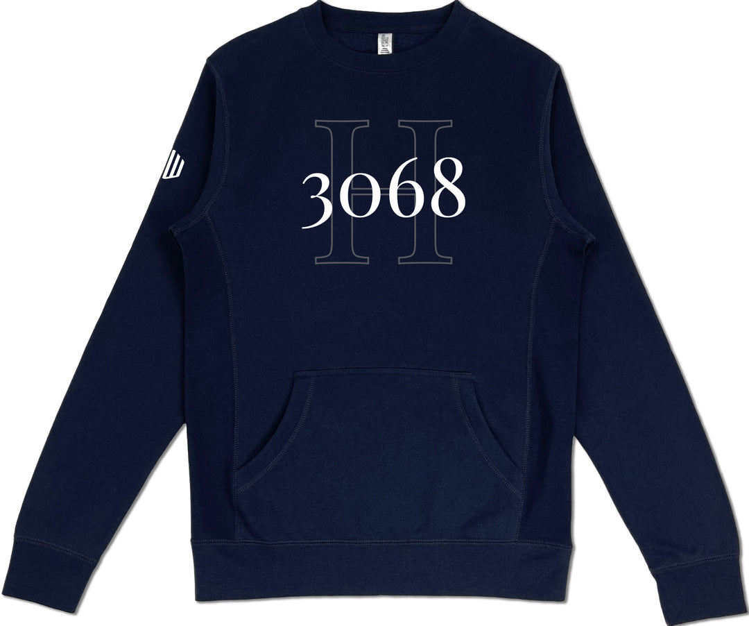 H3068 Pocket Sweatshirt (Navy & White) - Kingdom & Will