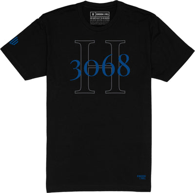 H3068 T-Shirt (Black & Blue) - Kingdom & Will
