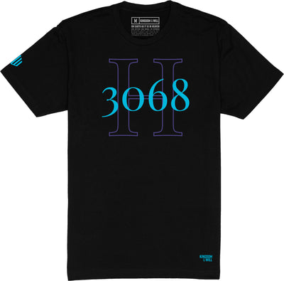 H3068 T-Shirt (Black & Wildberry) - Kingdom & Will