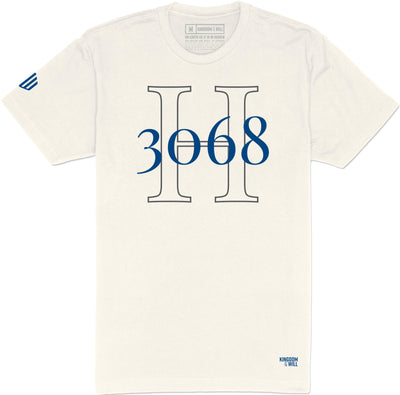 H3068 T-Shirt (Bone & Blue) - Kingdom & Will