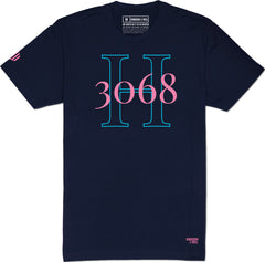 H3068 T-Shirt (Navy & Flamingo) - Kingdom & Will
