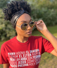 Names of God T-Shirt (Cardinal) - Kingdom & Will