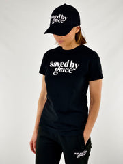 SAVED BY GRACE DAD HAT (BLACK & WHITE) - Kingdom & Will