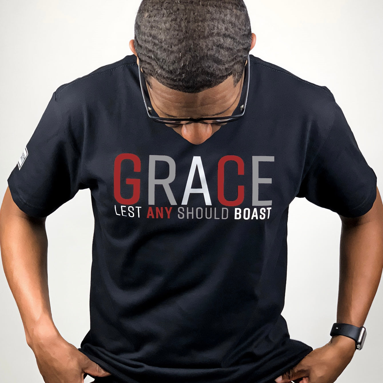 Grace T-Shirt (Black & Red) – Kingdom & Will