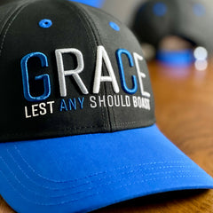 GRACE BASEBALL CAP (BLACK & BLUE) - Kingdom & Will