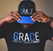 Grace T-Shirt (Black & Blue) - Kingdom & Will