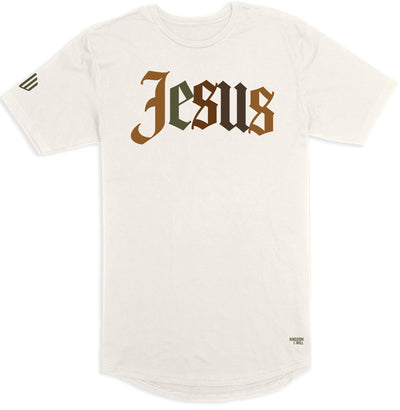 Jesus Long Body T-Shirt (Earth) - Kingdom & Will