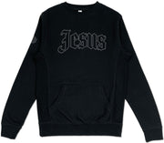 Jesus Pocket Sweatshirt (Black & Charcoal) - Kingdom & Will