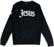 Jesus Pocket Sweatshirt (Black & White) - Kingdom & Will