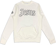 Jesus Pocket Sweatshirt (Bone & Charcoal) - Kingdom & Will