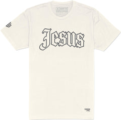 Jesus T-Shirt (Bone & Charcoal) - Kingdom & Will