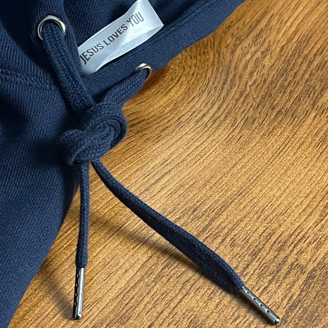 YHWH Elevated Hoodie (Navy & Charcoal) - Kingdom & Will