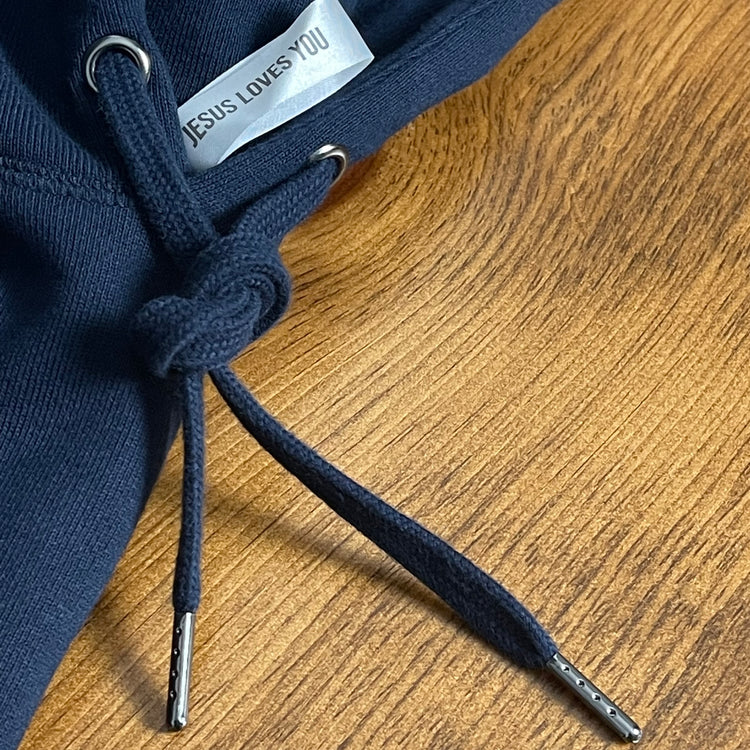 YHWH Elevated Hoodie (Navy & Charcoal) - Kingdom & Will