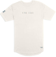 King Jesus Long Body T-Shirt (Bone & Multi-Grain) - Kingdom & Will
