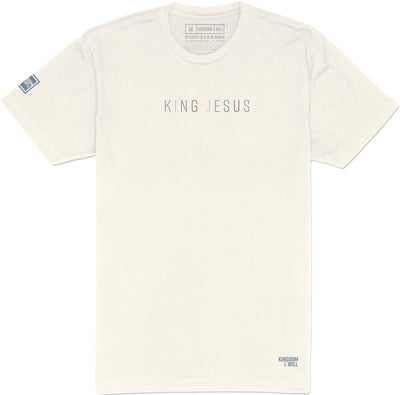 King Jesus T-Shirt (Bone & Multi-Grain) - Kingdom & Will