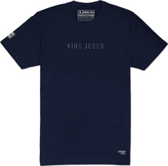 King Jesus T-Shirt (Navy & Multi-Grain) - Kingdom & Will