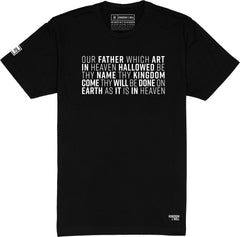 Lord's Prayer T-Shirt (Black & White) - Kingdom & Will