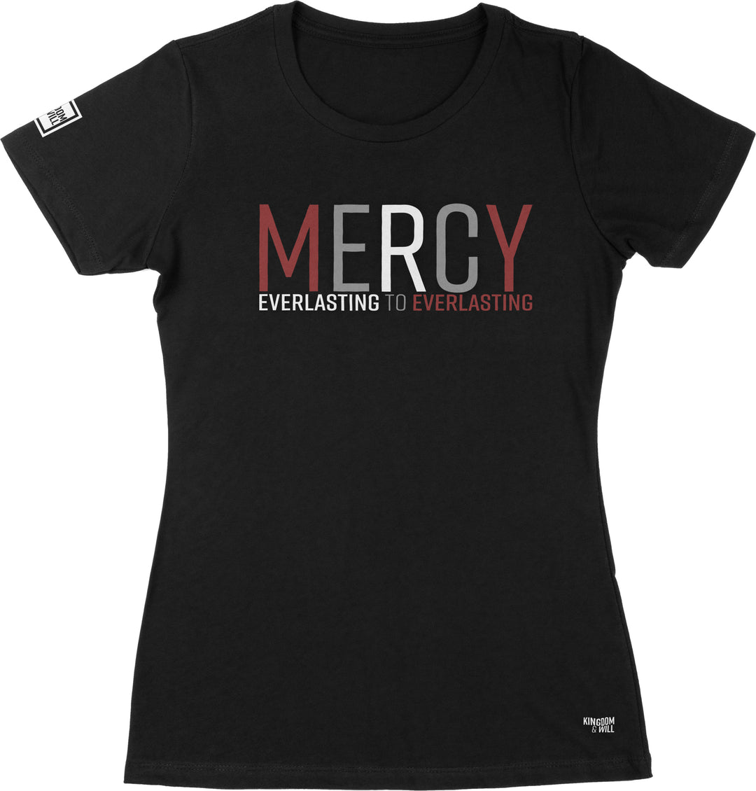 MERCY LADIES' T-SHIRT (BLACK & RED) - Kingdom & Will