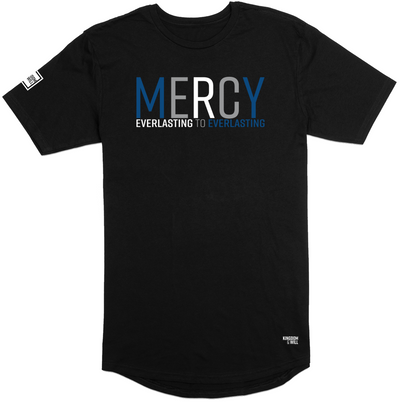 Mercy Long Body T-Shirt (Black & Blue) - Kingdom & Will