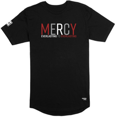Mercy Long Body T-Shirt (Black & Red) - Kingdom & Will