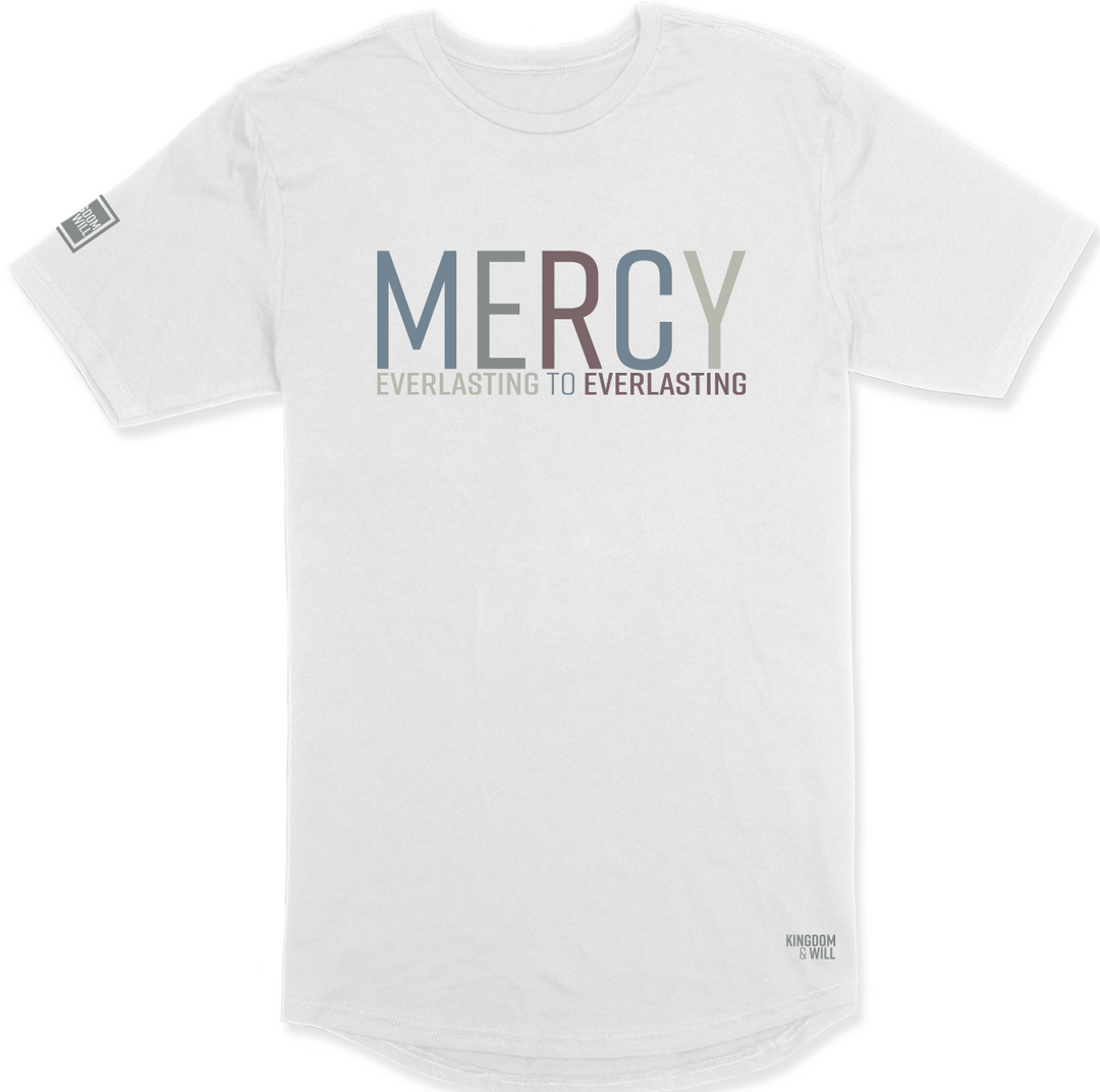 MERCY LONG BODY T-SHIRT (WHITE & MULTI-GRAIN) - Kingdom & Will