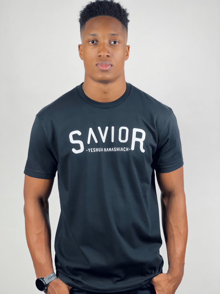 SAVIOR: YESHUA HAMASHIACH T-SHIRT (BLACK) - Kingdom & Will