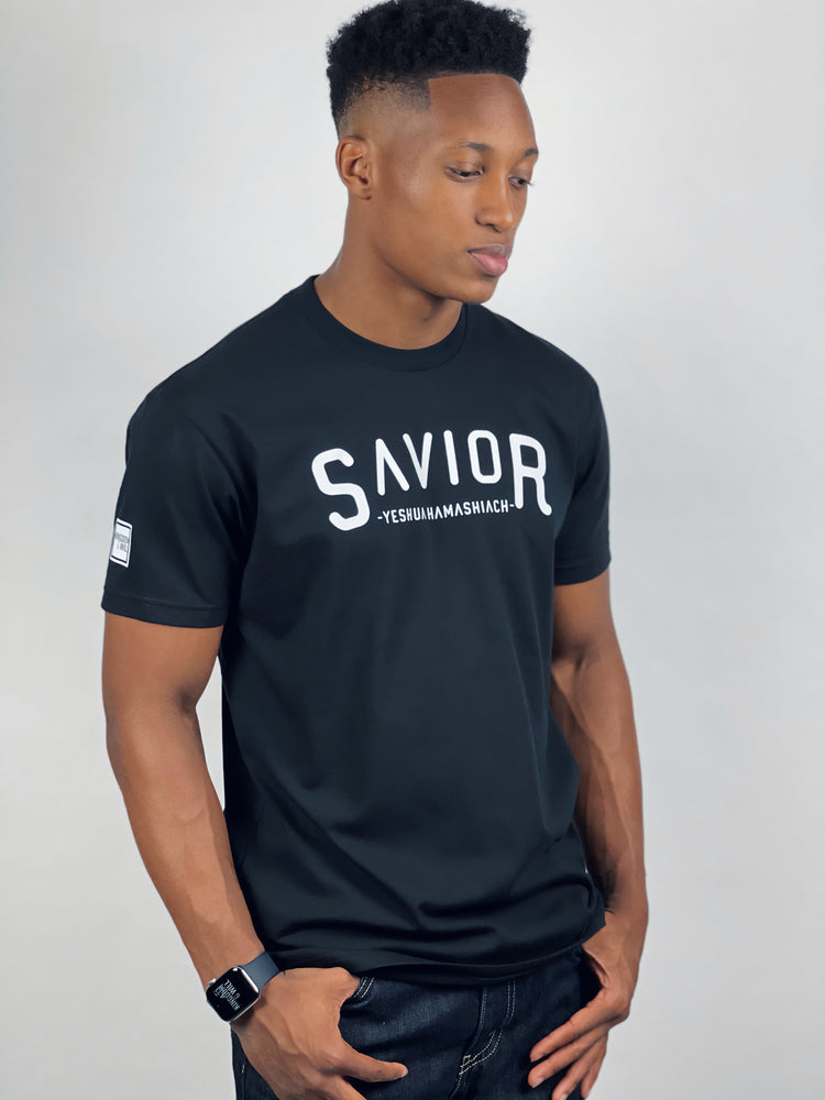 SAVIOR: YESHUA HAMASHIACH T-SHIRT (BLACK) - Kingdom & Will