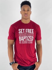 Set Free Unashamed T-Shirt (Cardinal) - Kingdom & Will