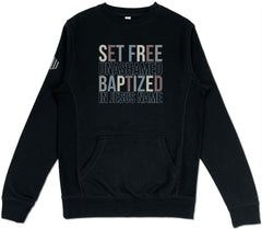 Set Free Unashamed Pocket Sweatshirt (Black & Multi-Grain) - Kingdom & Will