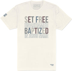 Set Free Unashamed T-Shirt (Bone & Multi-Grain) - Kingdom & Will