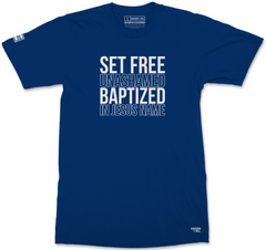 Set Free Unashamed T-Shirt (Royal) - Kingdom & Will
