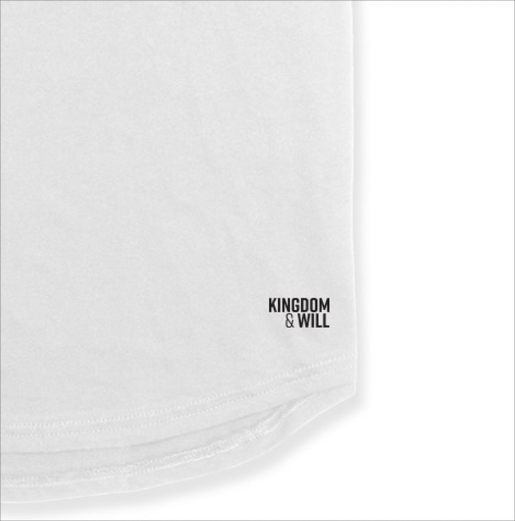 WISDOM LONG BODY T-SHIRT (WHITE & BLACK) - Kingdom & Will